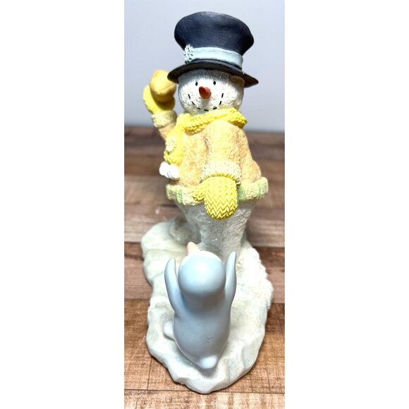Russ Ice Sculptures Catch The Spirit Snowman Collectible Figurine Winter Decor - Picture 2 of 7